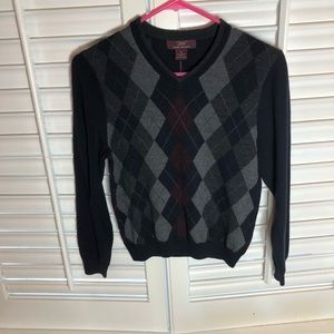 Brooks Brothers Dark Blue Argyle Sweater